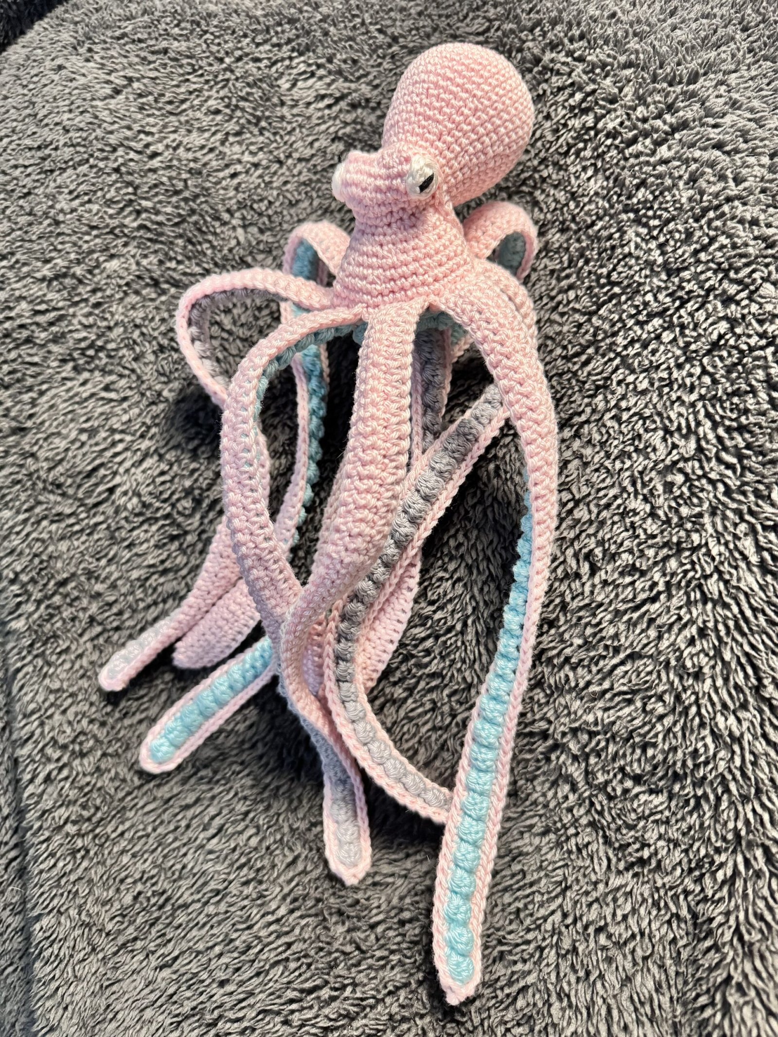 Knuffel octopus van katoen garen - Afbeelding 2