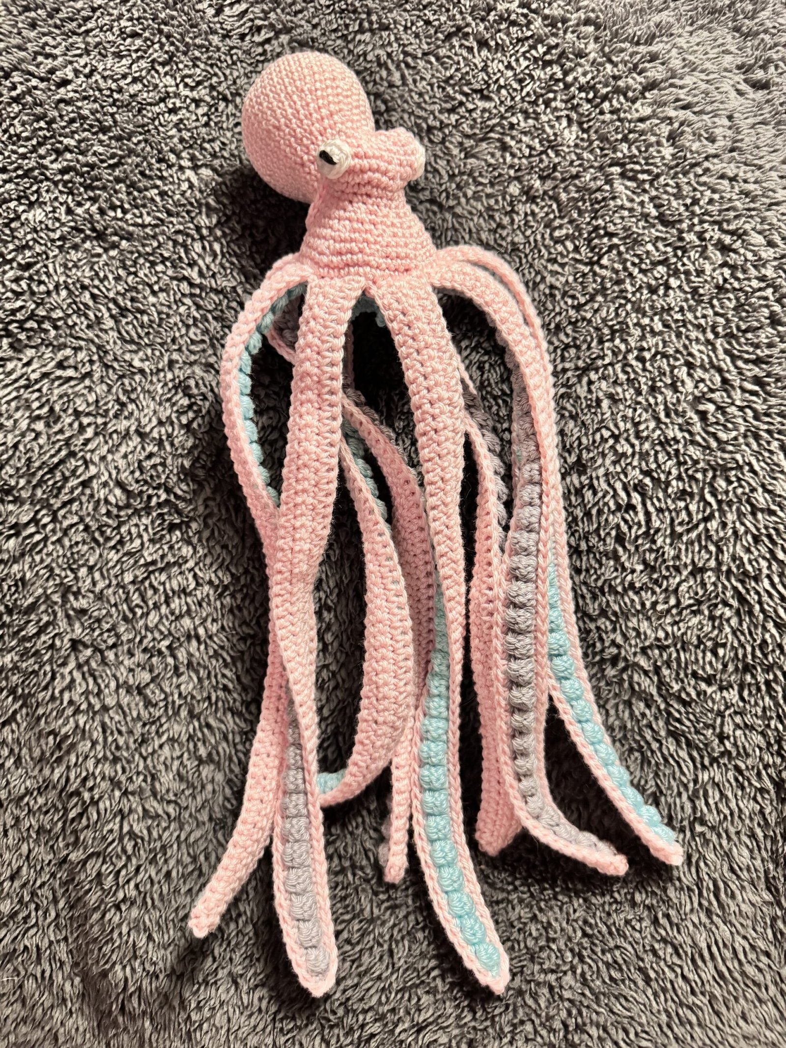 Knuffel octopus van katoen garen - Afbeelding 3